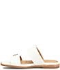 Color:White - Image 4 - Noella Double Strap Buckle Leather Slides