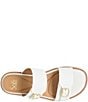 Color:White - Image 6 - Noella Double Strap Buckle Leather Slides
