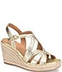 Sofft Norma Strappy Leather Platform Espadrille Wedge Sandals - Image 1