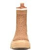 Color:Tan - Image 5 - Provea Recycled Knit Stretch Lug Sole Platform Booties