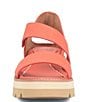 Color:Coral - Image 5 - Pru Asymmetrical Leather Platform Sandals