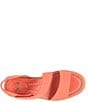 Color:Coral - Image 6 - Pru Asymmetrical Leather Platform Sandals