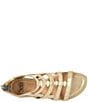 Color:Gold - Image 6 - Rio II Leather Strappy Wedge Sandals