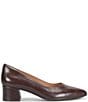 Sofft Sandra Pointed Leather Block Heel Pumps - Image 2