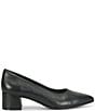Sofft Sandra Pointed Leather Block Heel Pumps - Image 3