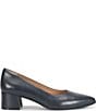 Sofft Sandra Pointed Leather Block Heel Pumps - Image 4