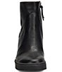 Color:Black - Image 5 - Shary Waterproof Leather Wedge Booties