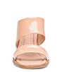 Color:Pink - Image 5 - Sheila Patent Leather Block Heel Slide Dress Sandals