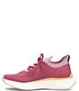 Color:Raspberry - Image 4 - Trudy Recycled Knit Mesh Lace-Up Athletic Sneakers