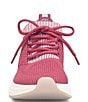 Color:Raspberry - Image 5 - Trudy Recycled Knit Mesh Lace-Up Athletic Sneakers
