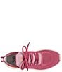 Color:Raspberry - Image 6 - Trudy Recycled Knit Mesh Lace-Up Athletic Sneakers