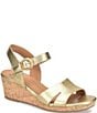 Sofft Vanessa Leather Cork Wedge Sandals - Image 1