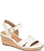 Sofft Vanessa Leather Cork Wedge Sandals - Image 1