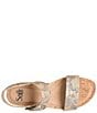 Color:Gold - Image 6 - Vaya Leather Cork Wedge Sandals