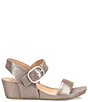 Color:Taupe - Image 2 - Vaya Leather Wedge Sandals