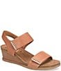Sofft Verdi II Adjustable Leather Wedge Sandals - Image 1