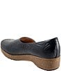 SoftWalk Addie Floral Embossed Leather Open Side Clogs - Image 3