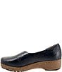 SoftWalk Addie Floral Embossed Leather Open Side Clogs - Image 4