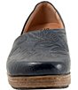 SoftWalk Addie Floral Embossed Leather Open Side Clogs - Image 5