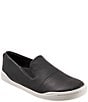 Color:Black - Image 1 - Alexandria Leather Slip-On Sneakers