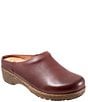 Color:Dark Cherry - Image 1 - Arvada Leather Clogs