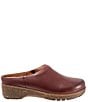Color:Dark Cherry - Image 2 - Arvada Leather Clogs