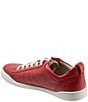 Color:Red - Image 3 - Athens Leather Lace-Up Sneakers