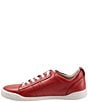 Color:Red - Image 4 - Athens Leather Lace-Up Sneakers