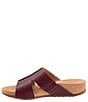 Color:Mahogany - Image 4 - Beverly Leather Slide Sandals
