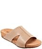 Color:Beige - Image 1 - Beverly Leather Slide Sandals