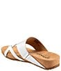 Color:Silver - Image 3 - Blaine Metallic Leather Toe Loop Thong Sandals