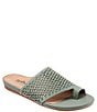 Color:Sage - Image 1 - Corsica II Perforated Leather Toe Ring Thong Sandals