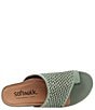 Color:Sage - Image 6 - Corsica II Perforated Leather Toe Ring Thong Sandals