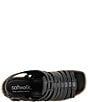 Color:Black - Image 6 - Havana Leather Espadrille Wedge Gladiator Sandals