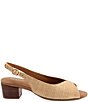 SoftWalk Lakewood Raffia Slingback Block Heel Sandals - Image 2