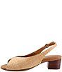 SoftWalk Lakewood Raffia Slingback Block Heel Sandals - Image 4