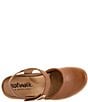 Color:Luggage - Image 6 - Mabelle Leather Ankle Strap Clogs