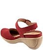 Color:Red Nubuck - Image 3 - Mabelle Nubuck Suede Ankle Strap Clogs