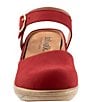 Color:Red Nubuck - Image 5 - Mabelle Nubuck Suede Ankle Strap Clogs