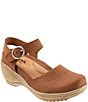SoftWalk Mabelle Tooling Nubuck Suede Embossed Clogs - Image 1