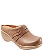 Color:Tan - Image 1 - Mackay Leather Woven Strap Clogs