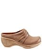 Color:Tan - Image 2 - Mackay Leather Woven Strap Clogs