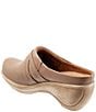 Color:Tan - Image 3 - Mackay Leather Woven Strap Clogs