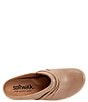Color:Tan - Image 6 - Mackay Leather Woven Strap Clogs