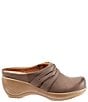 Color:Taupe Nubuck - Image 2 - Mackay Nubuck Leather Woven Strap Clogs