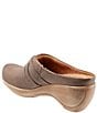 Color:Taupe Nubuck - Image 3 - Mackay Nubuck Leather Woven Strap Clogs