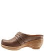 Color:Taupe Nubuck - Image 4 - Mackay Nubuck Leather Woven Strap Clogs
