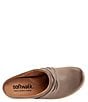 Color:Taupe Nubuck - Image 6 - Mackay Nubuck Leather Woven Strap Clogs