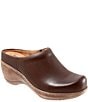 Color:Dark Brown - Image 1 - Madison Leather Clogs