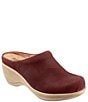 Color:Rust Embossed - Image 1 - Madison Leather Clogs